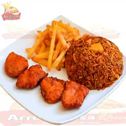 Combo Arroz Paisa + Croquetas de Pollo