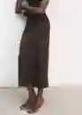 Falda Pareo Chocolate Talla S Mujer Mango