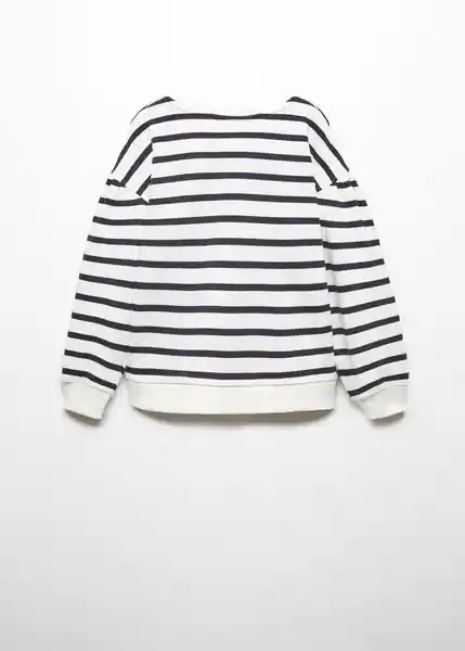 Sudadera Stripes Niñas Navy Talla 14 Mango