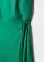 Vestido Lari Verde Talla L Mujer Mango