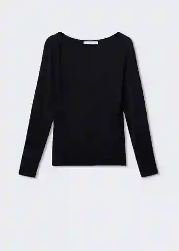 Camiseta Carlina Negro Talla XS Mujer Mango