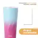 Vaso de Acero Azul y Rosa 600 mL Miniso