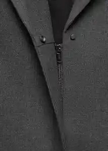 Blazer Americana Elfo Gris Claro Vigoré Talla L Mujer Mango