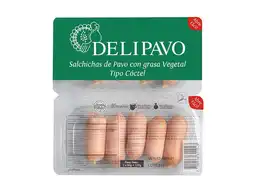 Delipavo Salchicha Pavo Con Grasa Vegetal Tipo Coctel