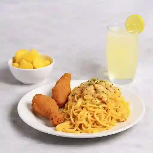 Combo Pastas y Alas Apanadas