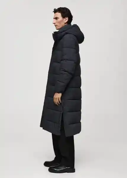 Abrigo Anorak Turino Antracita Talla L Hombre Mango