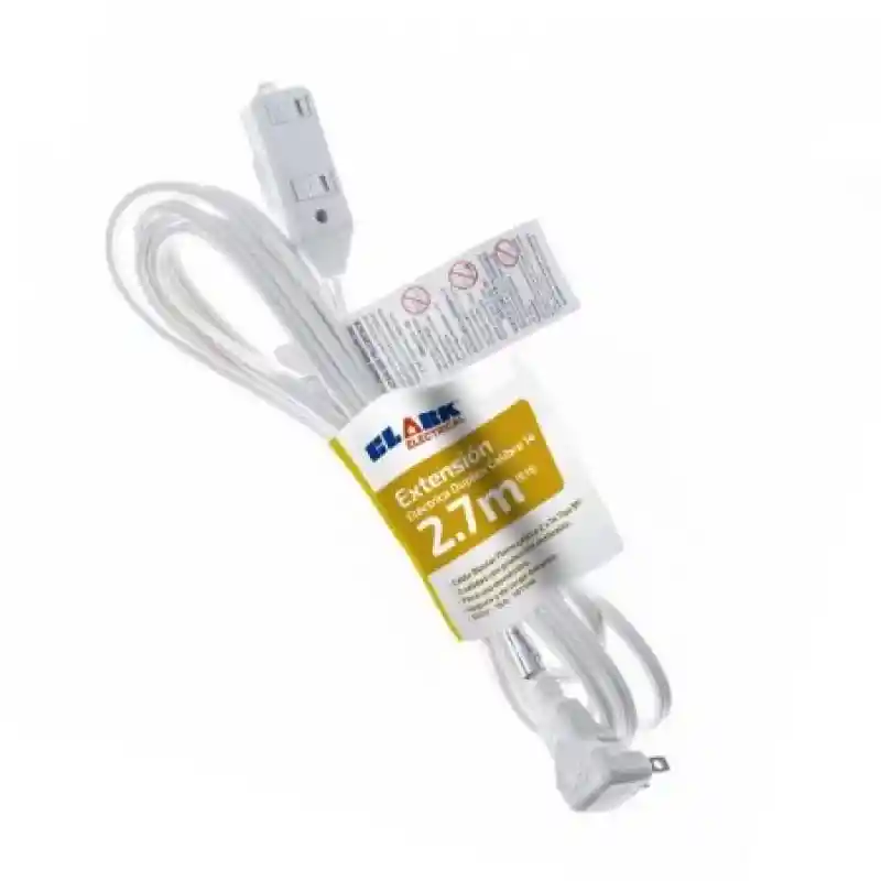 Clark Extension Bipolar Blanca 3 Salidas 2.7 M