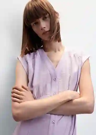 Vestido Mufflin-H Violeta Talla XS Mujer Mango