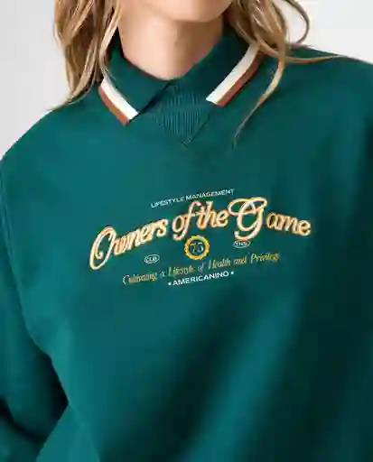 Buzo Mujer Verde Talla L 682G004_VER195220 Americanino