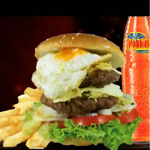 Hamburguesa Doble en Combo