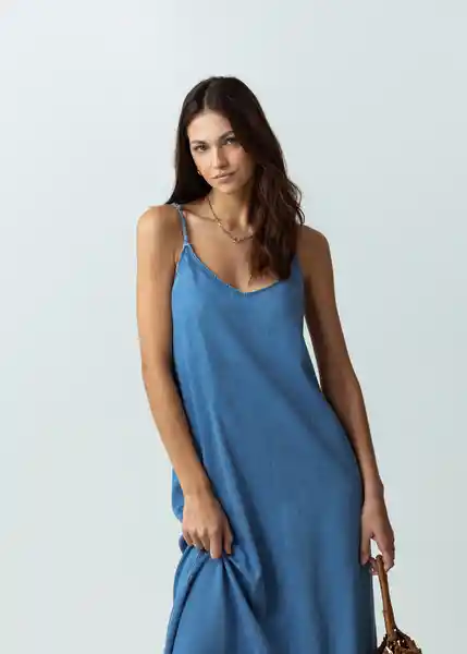 Vestido Frutti Mujer Azul Indigo Talla M Naf Naf