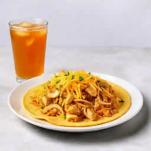 Patacón con pollo+ bebida