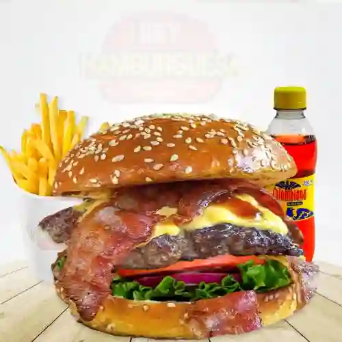 Combo hamburguesa tocineta  gaseosa