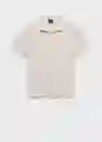 Camiseta Polo Taga Marfil Talla S Hombre Mango