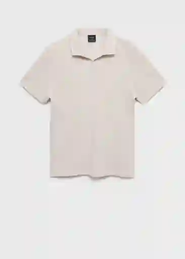 Camiseta Polo Taga Marfil Talla S Hombre Mango