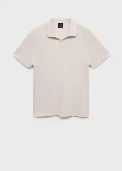 Camiseta Polo Taga Marfil Talla S Hombre Mango