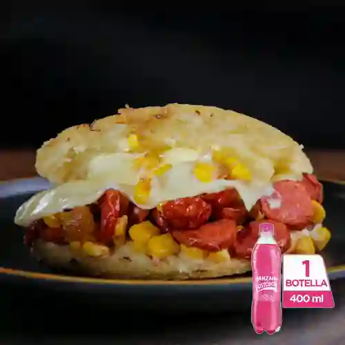 Combo Arepa Ranchera + Postob��n Manzana 400 ml