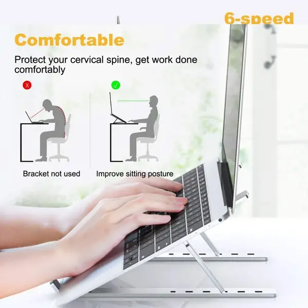 Soporte Para Portátil en Aluminio Plegable Ergonómica