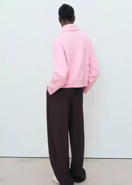 Jersey Latas Rosa Pastel Talla S Mujer Mango