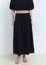 Falda Kimolos Negro Talla XS Mujer Mango