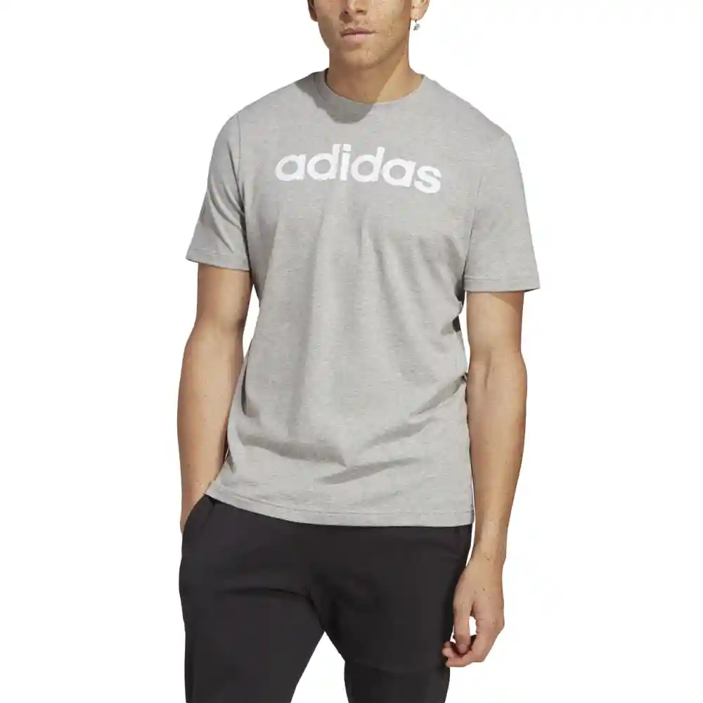 Adidas Camiseta Lin Sj T Hombre Gris L