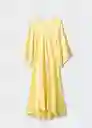 Vestido Rosa-A Amarillo Talla L Mujer Mango