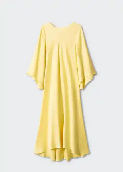 Vestido Rosa-A Amarillo Talla L Mujer Mango