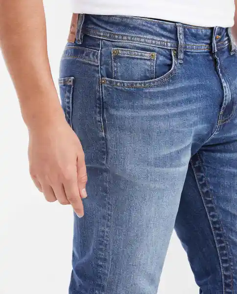 Jean Slim Fit- Famous Azul Francés Medio Talla 30/32 Chevignon