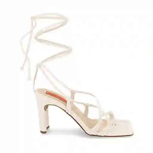 Sandalias Tacón Amelia Blanco Talla 40