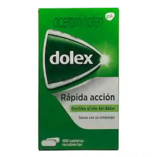 Dolex Acetaminofen Analgesico Alivio del Dolor y la Fiebre x 100