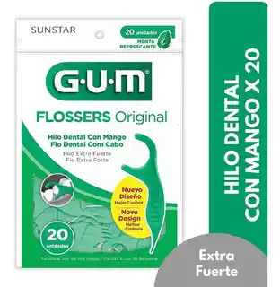 Gum Hilo Dental Flossers Original con Mango