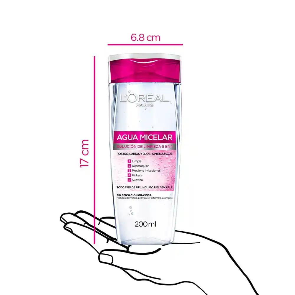  L'Oréal Paris Agua Micelar Desmaquillante Solucion 5 En 1 