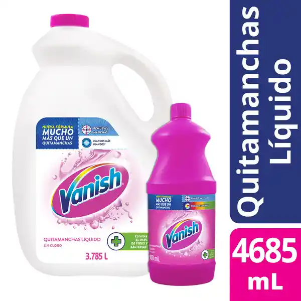 Vanish Desmanchador Liquido Blanco 3785Ml+ Rosa