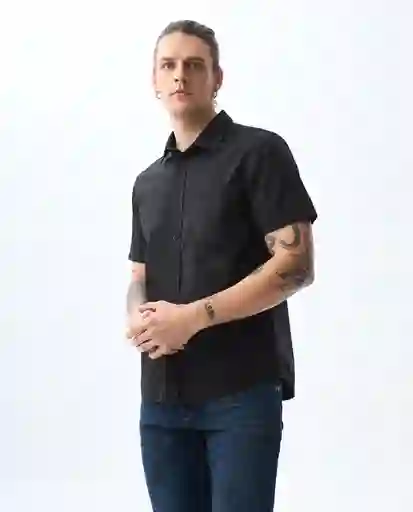 Camisa Hombre Negro Talla S 811G005_NEG190303 Americanino