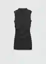 Vestido Marshal Gris Talla S Mujer Mango