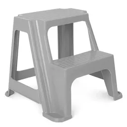 Cotidiana Banqueta 2 Pasos Gris 33.5 x 36 x 36 cm