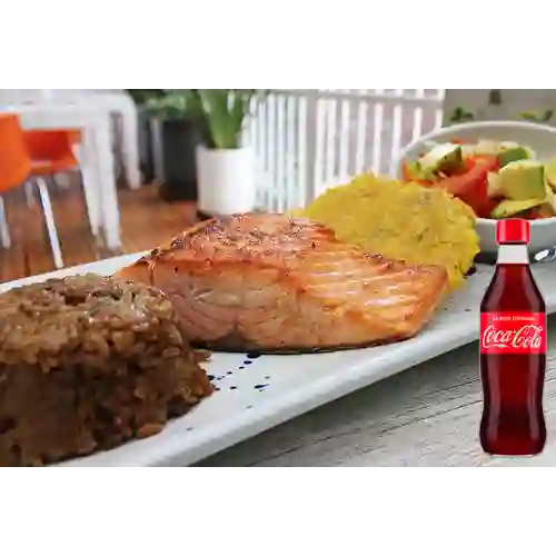 Combo Salmón a la Plancha +Cocacola Orig 350ml