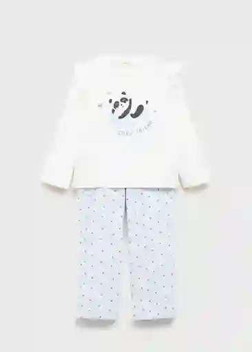 Pack Pijama Pandita Offwhite Talla 70 Niña Mango