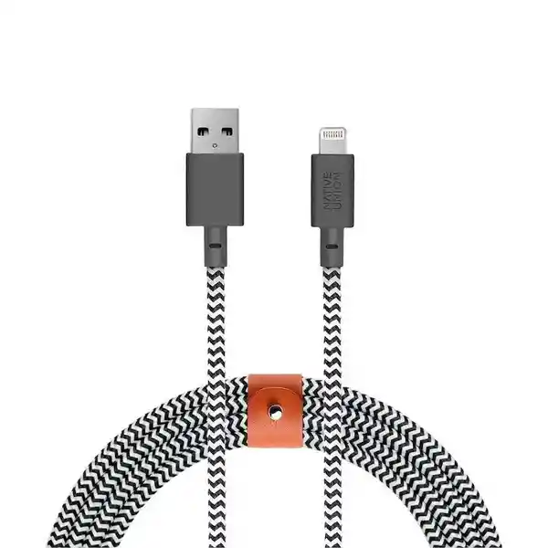 Native Union Cable Trenzado Belt Lightnig Con Rayas
