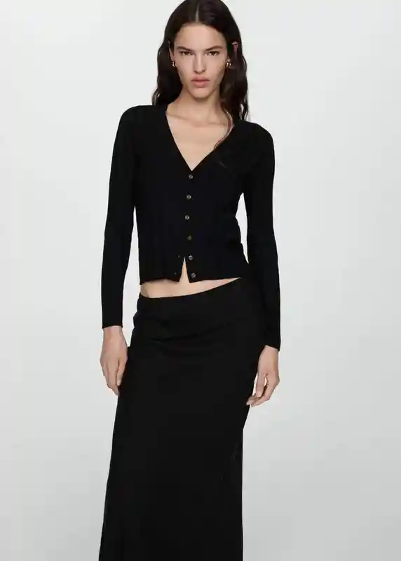 Cardigan Flurry Negro Talla Xs Mujer Mango