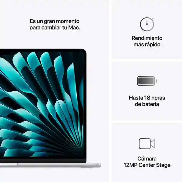 Apple Macbook Air: M4 Chip With 16Gb 256Gb SSD Gris 15
