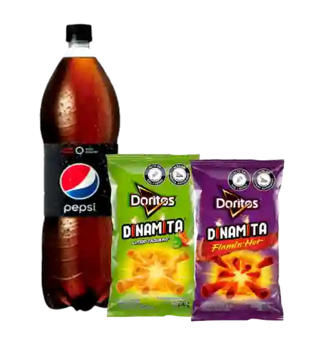 Pepsi Cero 1.5 L + Doritos Dinamatia Limón + Doritos Dinam fh