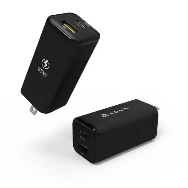 Adam Adaptador Elements Pared Negro X6A 65W