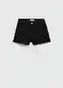 Short Rollup Negro Talla 19 Teen Niñas Mango