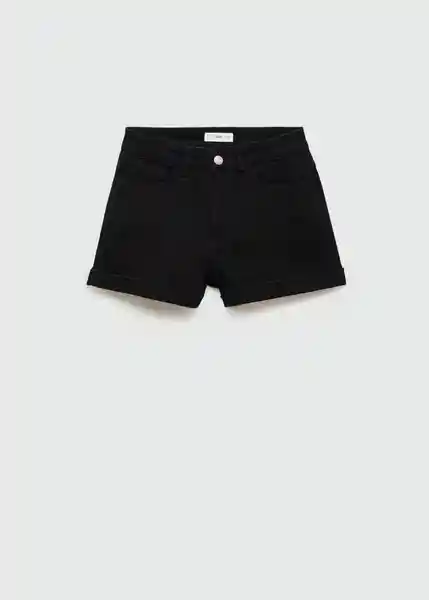 Short Rollup Negro Talla 19 Teen Niñas Mango