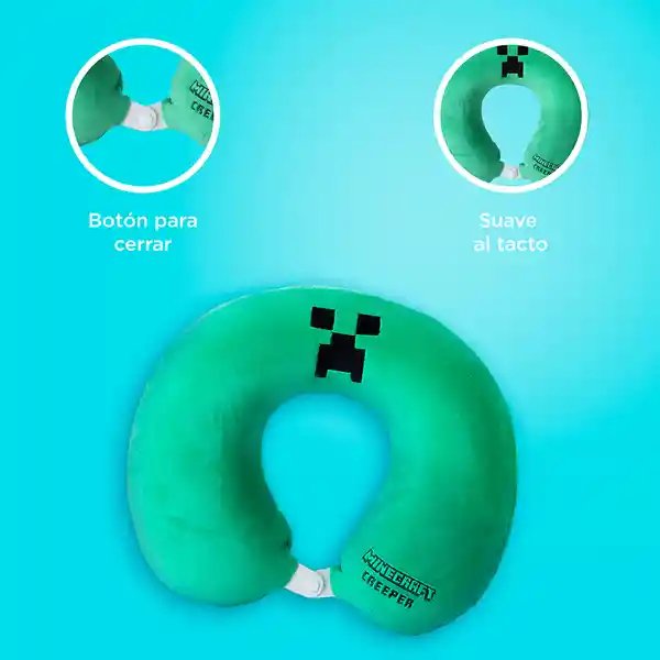 Almohada de Viaje Para el Cuello Espuma Minecraft Verde Miniso