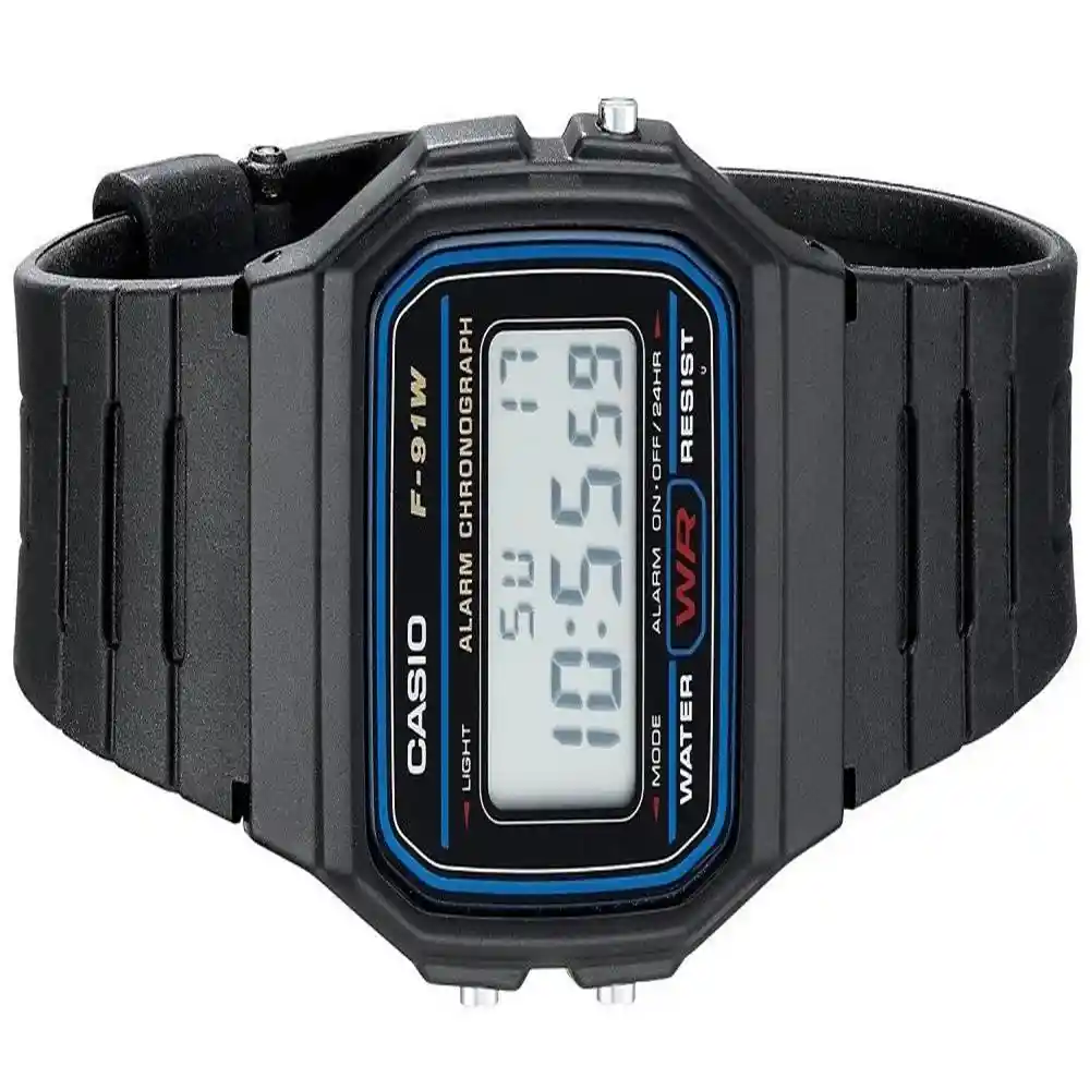 Casio Retro Unisex F91 W 1A negro