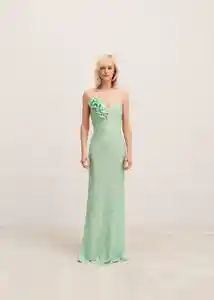 Vestido Firenze Verde Pastel Talla XS Mujer Mango