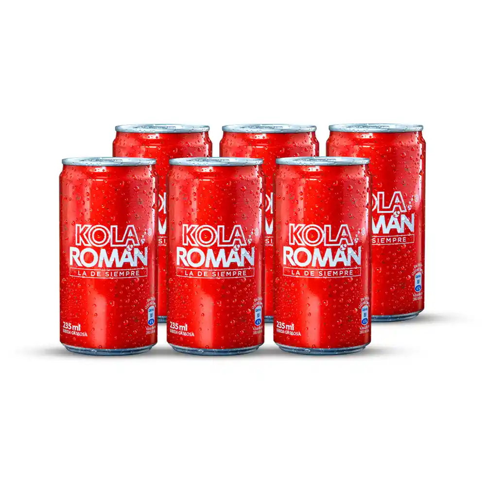 Gaseosa Kola Román x6 Und x235 ml