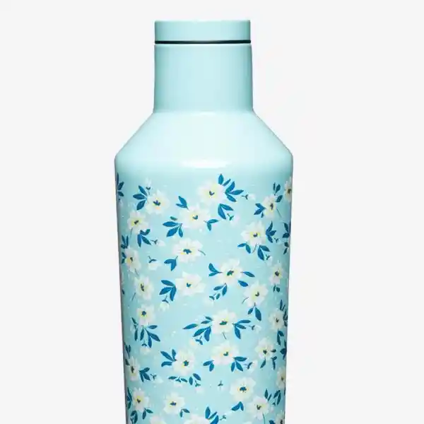 Corkcicle Botella Canteen Floral Azul 16 Oz